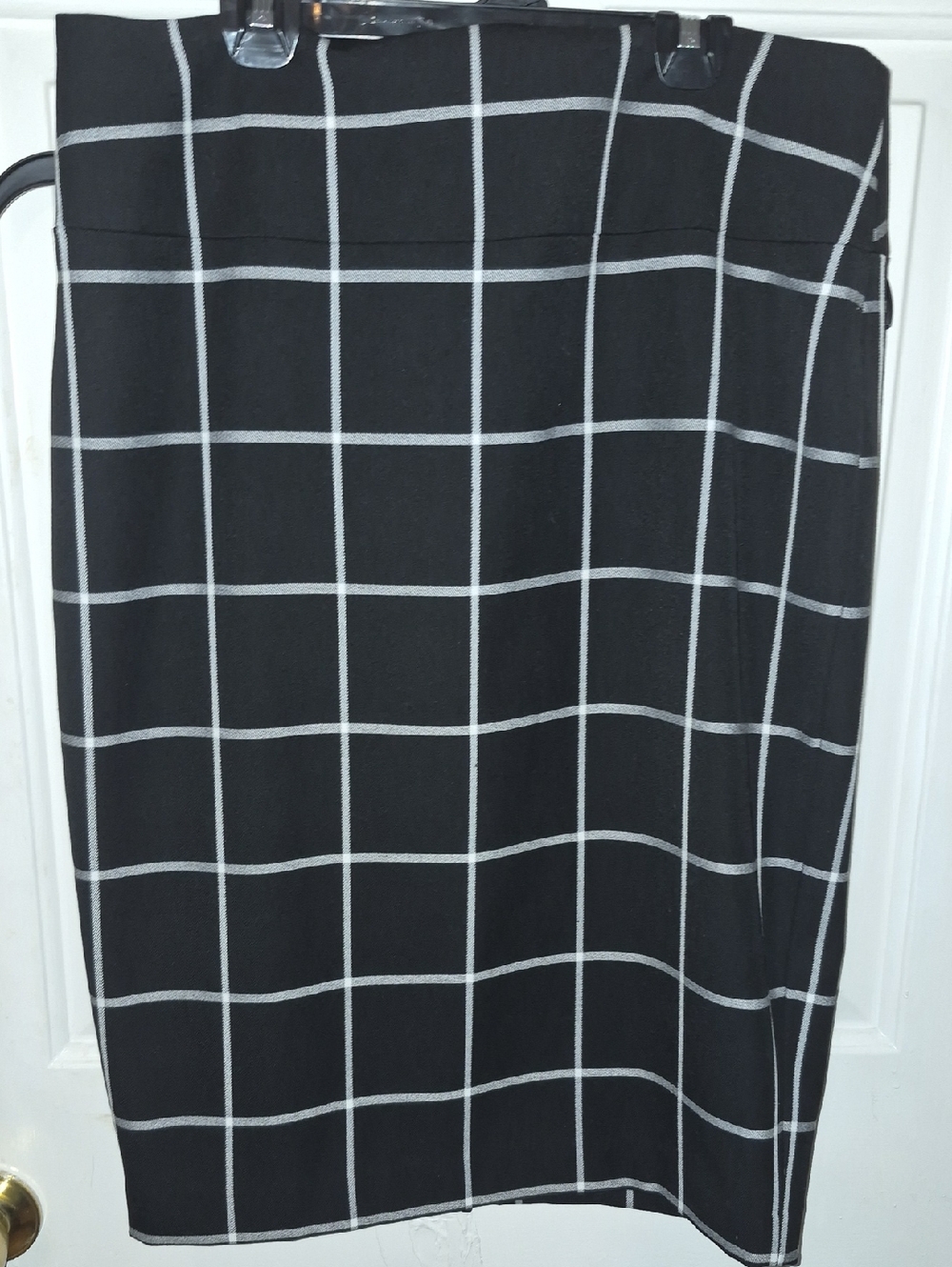 Express Black and White Windowpane  Midi Skirt Size 12